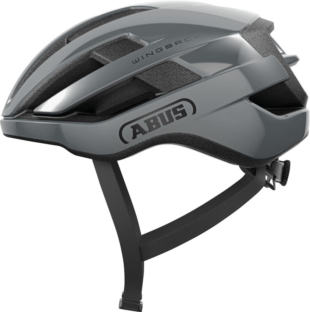 ABUS Rennradhelm WingBack – einfacher Roadhelm für sportliches Fahren im Alltag und in der Freizeit – für Erwachsene und Jugendliche – Grau...