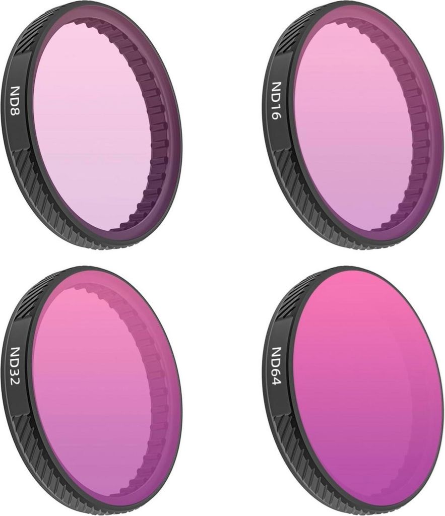 4X Satz Neutraldichtefilter für DJI Osmo Action 3, 4, 5 PRO - ND8 / ND16 / ND32 / ND64