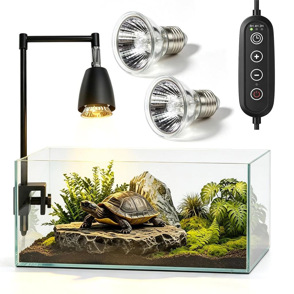 UVB UVA Terrarienlampe, Reptilien Wärmelampe mit 50W, Produktbild 