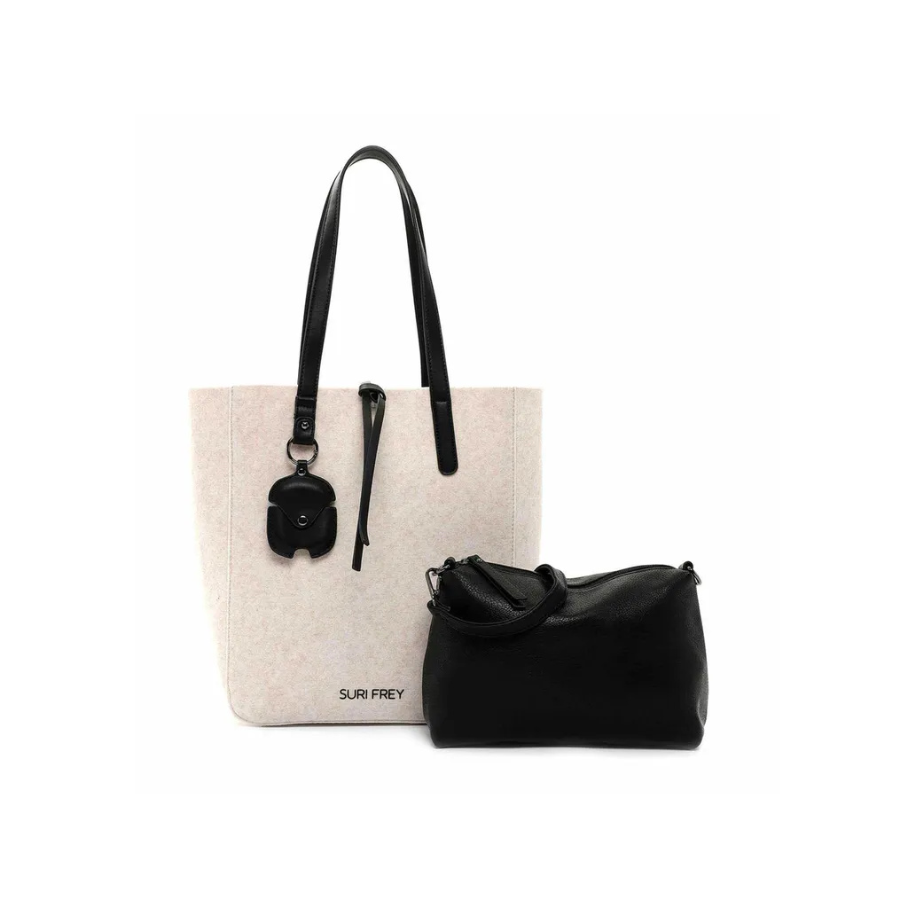 SURI FREY Kristy sac shopper bandoulière beige crème élégant et chic