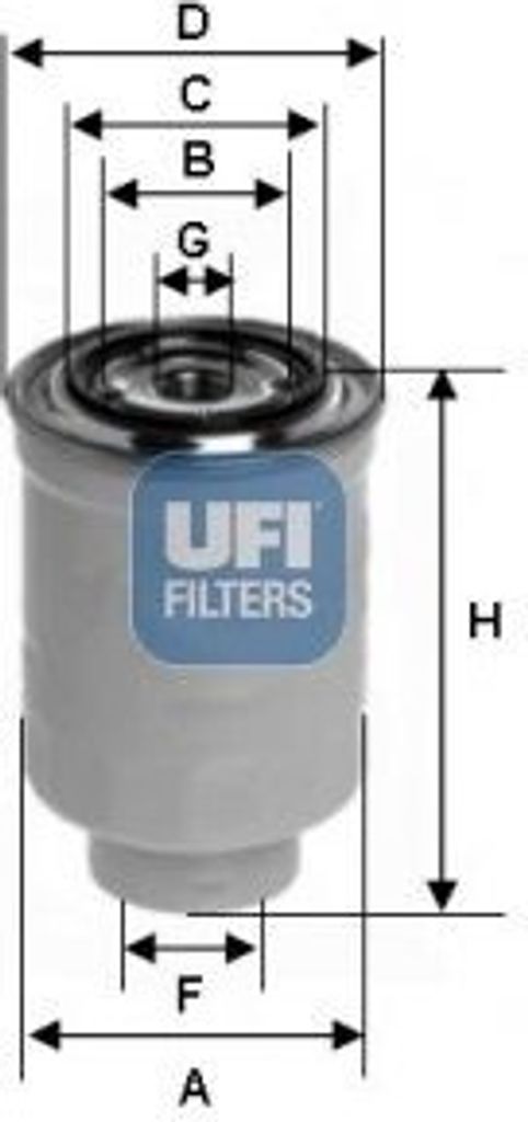 Kraftstofffilter UFI 24.119.00 für MITSUBISHI L 200 / Triton Pickup (KAT, KBT) Filtereinsatz