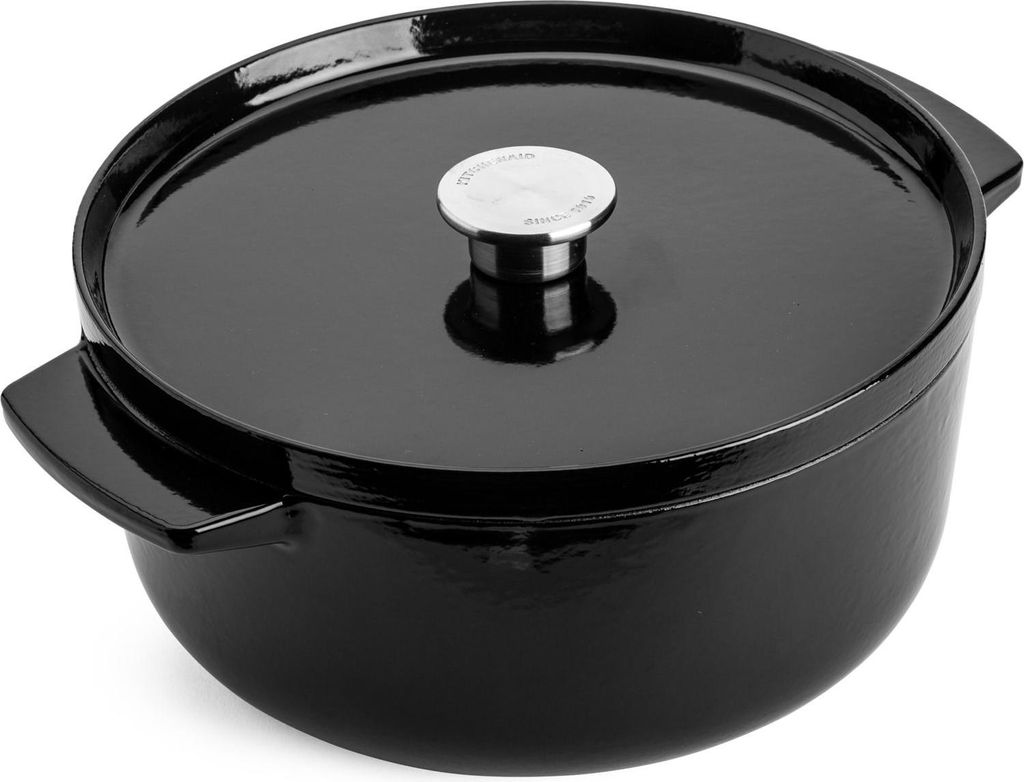 KitchenAid CC006061-001, 5,2 l, Schwarz, Eisenguss, Keramik, Elektro, Gas, Halogen, Induktion, Versiegelte Platte, Schwarz, Eisenguss