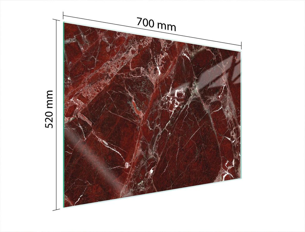 Glasschutzplatte Für Herd 70X52 Marmor