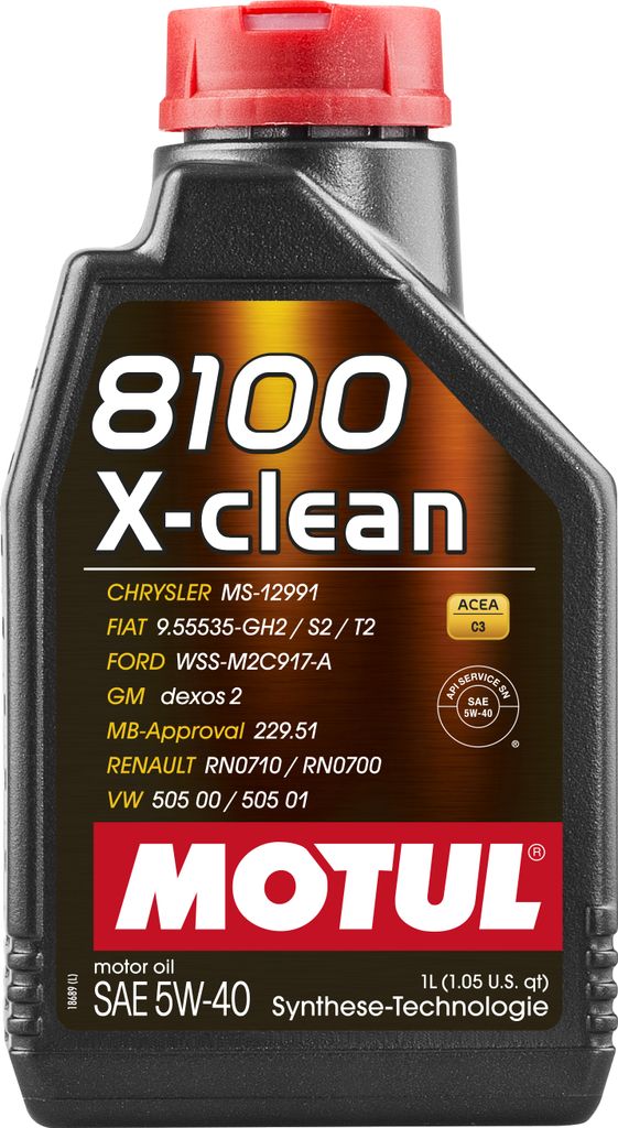 Motoröl MOTUL 8100 X-clean 5W-40 1 Liter Produktbild 