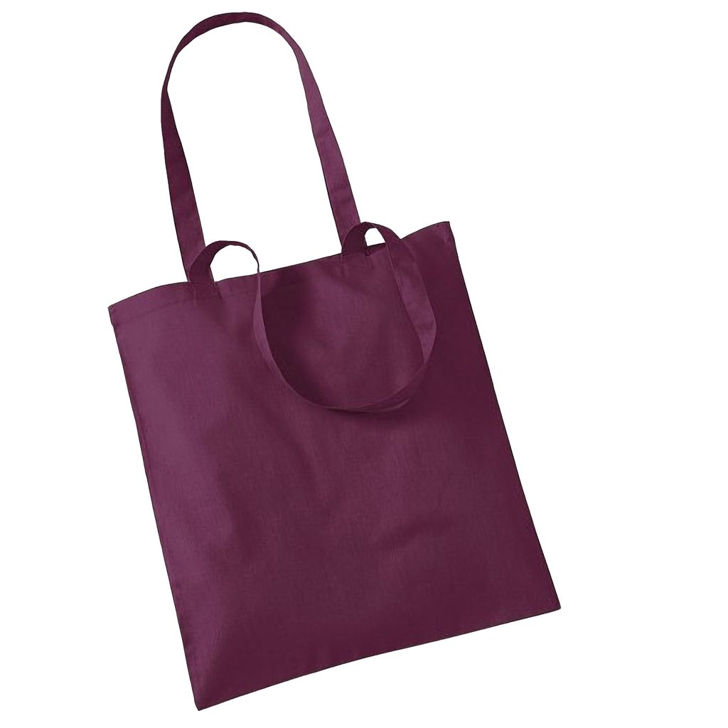 Westford Mill Promo Einkaufstasche, 10 Liter (2 Stück/Packung) BC4510 (Einheitsgröße) (Burgunder)