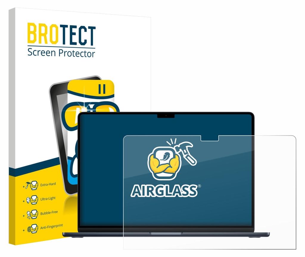 BROTECT Schutzglas für Apple MacBook Air 15" M5 2026 Schutzfolie Panzer Folie Glas Display Schutz klar