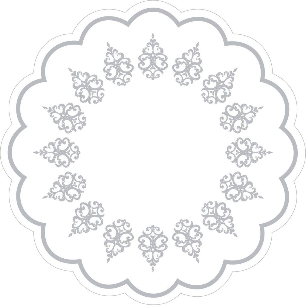Sovie HORECA Tablett-Deckchen Royal Line in Silber aus Tissue 7-lagig, Ø 180 mm, 250 Stück