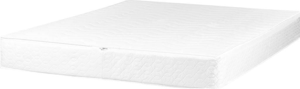 BELIANI Wasserbettbezug Weiß Baumwolle u. Polyester 160 x 200 cm mit Reißverschluss Unterteil Geschloßen Trennbares Oberteil Wasserbett Matratze...