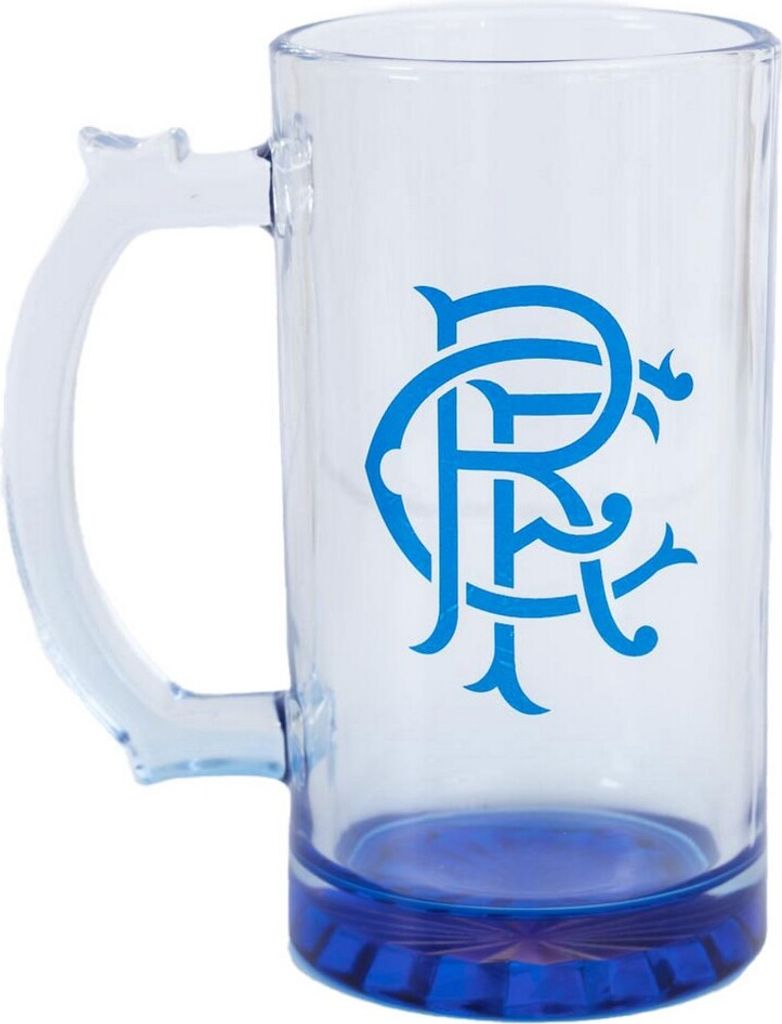 Rangers FC - Humpen, Glas TA13036 (Einheitsgröße) (Transparent/Königsblau)