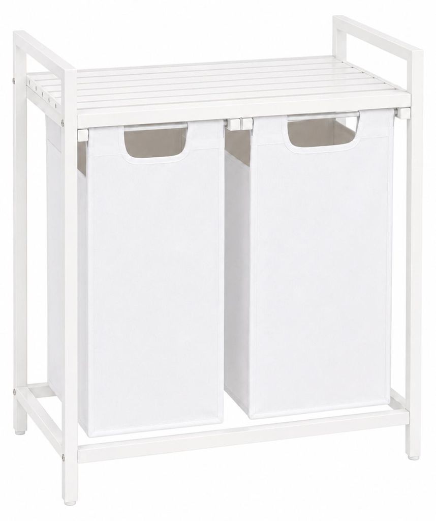 BEGRYF Wäschekorb mit 2 Wäschesäcken 73 x 33 x 71 cm Weiß Produktbild 