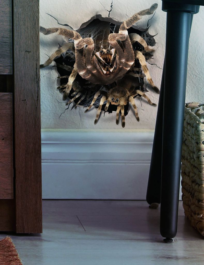 Spinnen Horror Halloween Wanddekoration Realistische Tiersticker Für Erwachsene Gruselige Party Dekor Idee Faszinierende Wandkunst Deko Effekt, Fa...