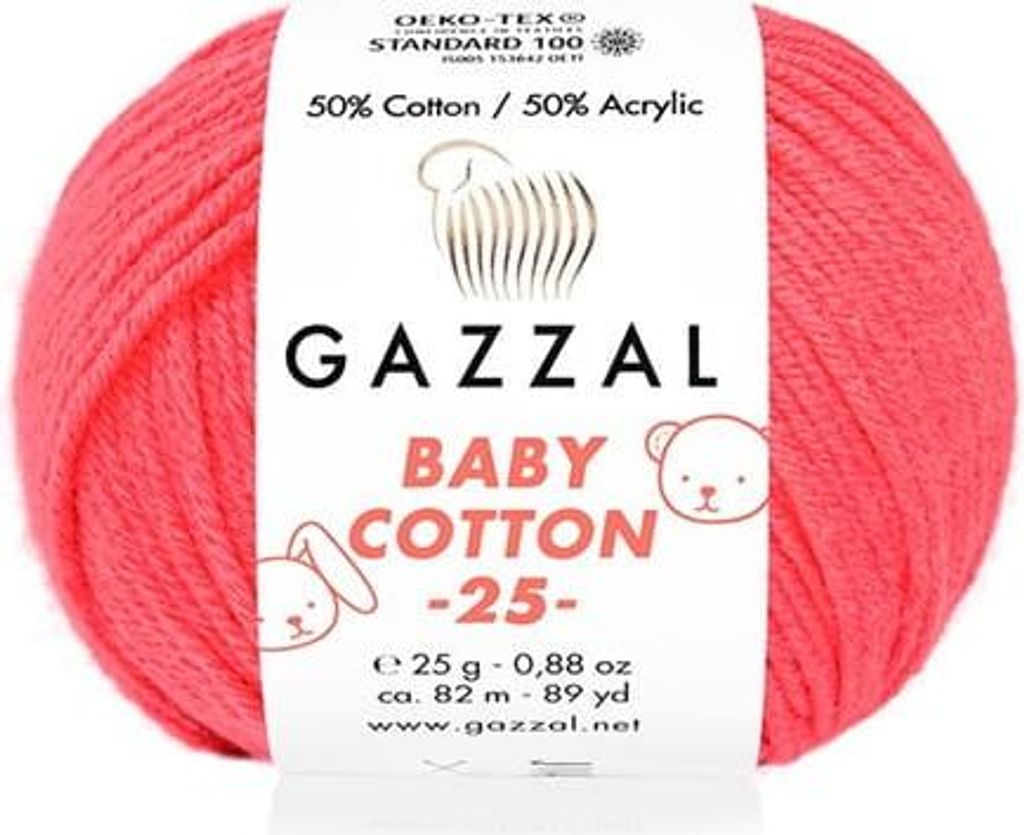 Przędza Gazzal Baby Bawełna: Miękka, wysokiej jakości, Zdjęcie produktu 