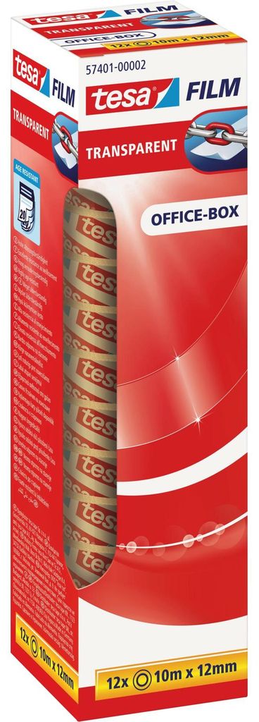 TESA 57401, 10 m, Transparent, Polypropylen (PP), 12 mm, 12 Produktbild 