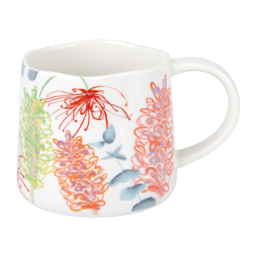 Maxwell & Williams NATIVE BLOOMS Becher Grevillea, Tasse, Kaffeebecher, Teebecher, Porzellan, 350 ml, DI0374