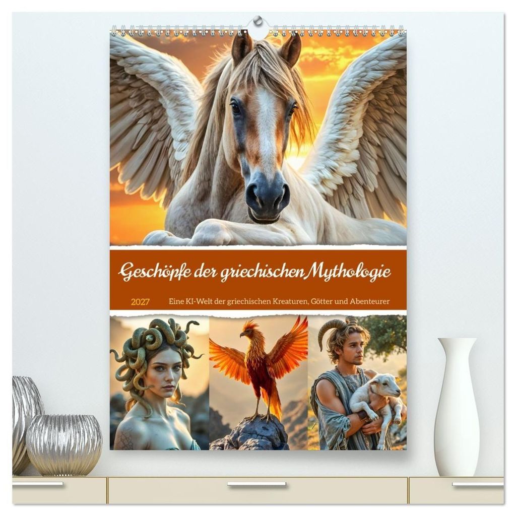 Geschöpfe der griechischen Mythologie - Eine KI-Welt der griechischen Götter, Kreaturen und Abenteurer (hochwertiger Premium Wandkalender 2027 DI...