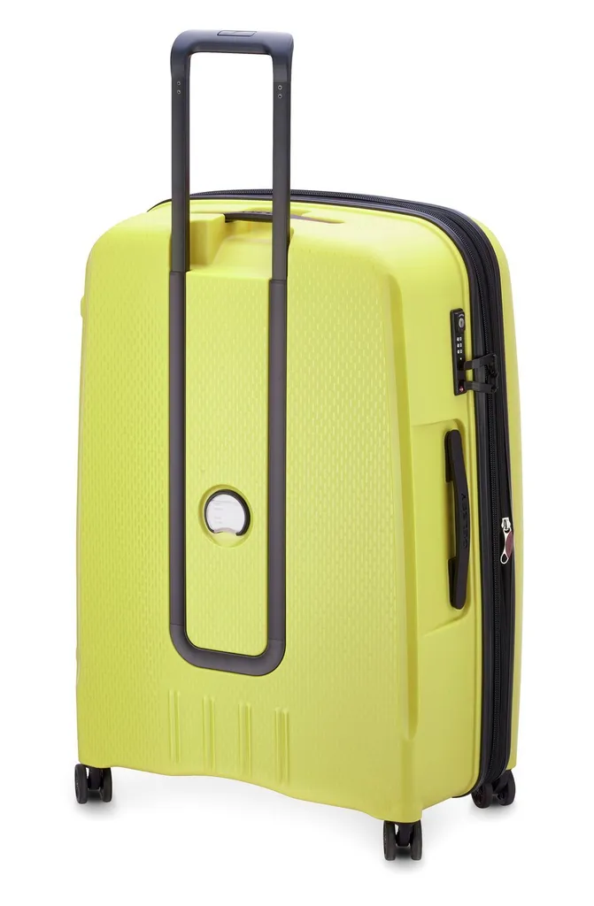 Valise extensible Belmont Plus Delsey 76cm sécurité TSA vert chartreuse