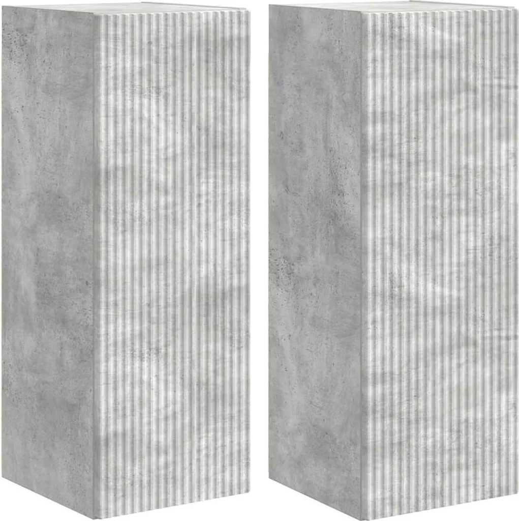 SYFAX™ Arredo TV Parete Cemento 2 Pezzi - Crea il tuo Home Cinema