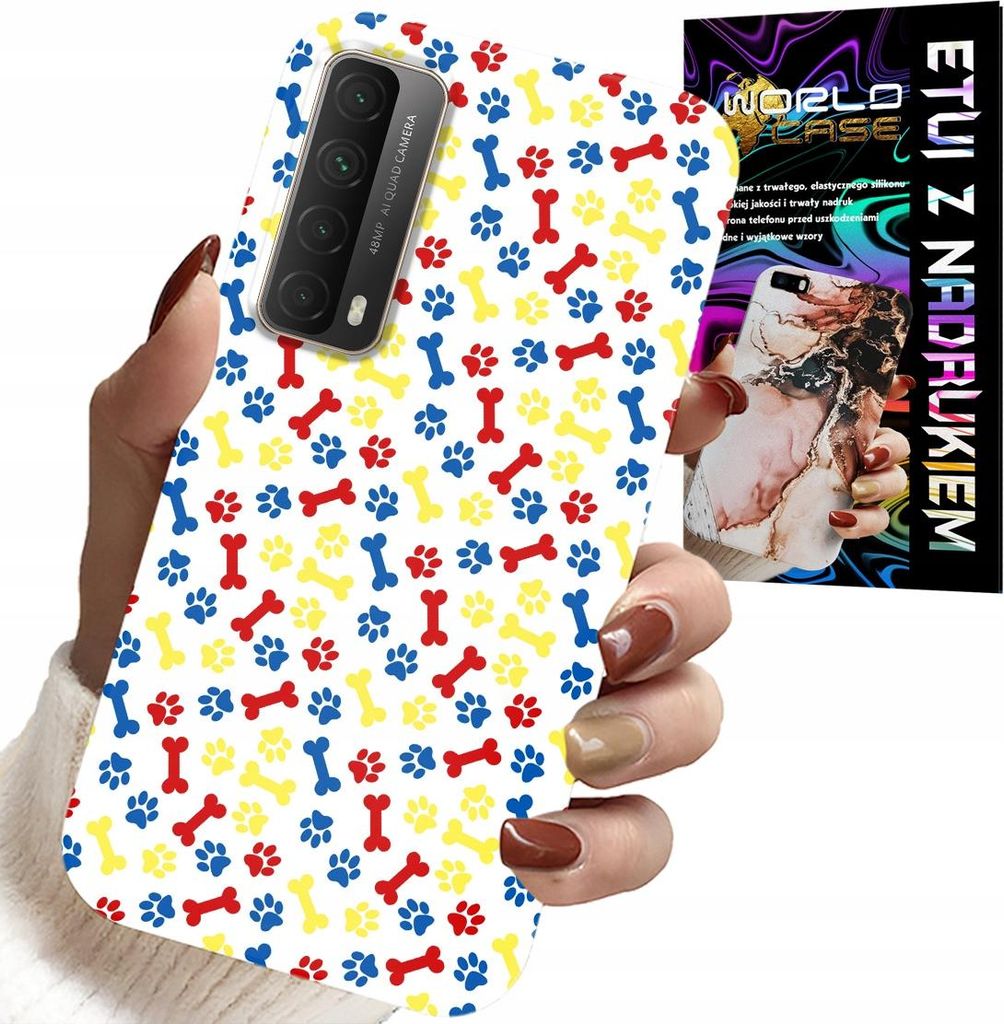 Fall Für Huawei P Smart 2021 - Knochen Pfoten Hund Patrouille Cartoon + Glas