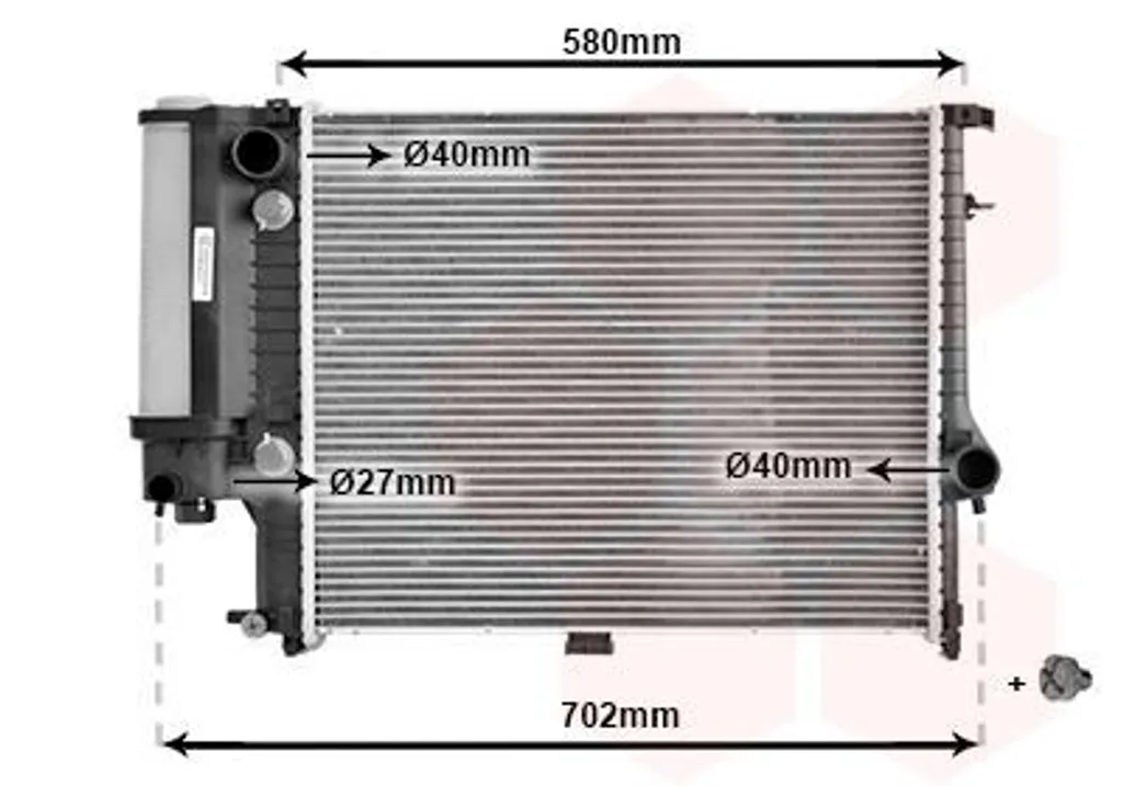 Radiateur moteur Van Wezel 06002122 - Qualité équivalente BMW Série 5 E34