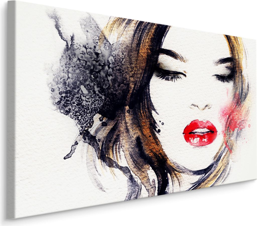 Fabelhafte Canvas LEINWAND BILDER 40x30 cm XXL Kunstdruck Abstraktes Frauenporträt