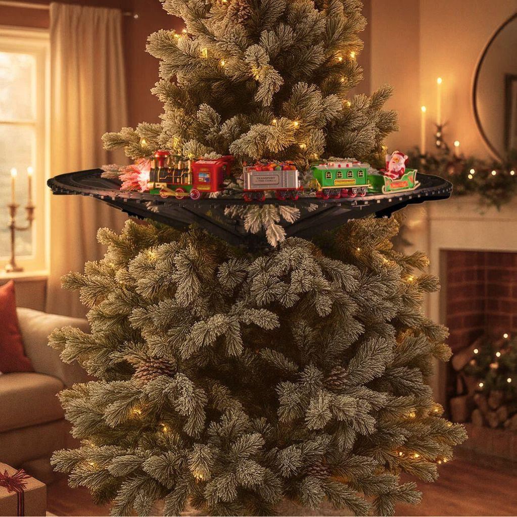 LED Weihnachtsbaum-Zug Set mit 87cm Schienen - Feeric