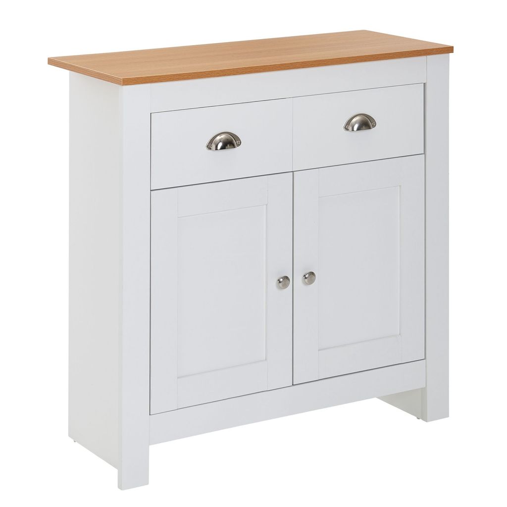 WOHNLING Sideboard mit 2 Schubladen 79x81x34,5 cm Kommode Produktbild 