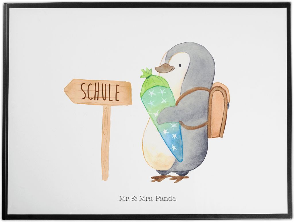 Mr. & Mrs. Panda schreibtischmatte Pinguin Schultüte - Weiß - Geschenk, schreibtischunterlage, schreibtischunterlagen, Schulranzen, Erster Schult...