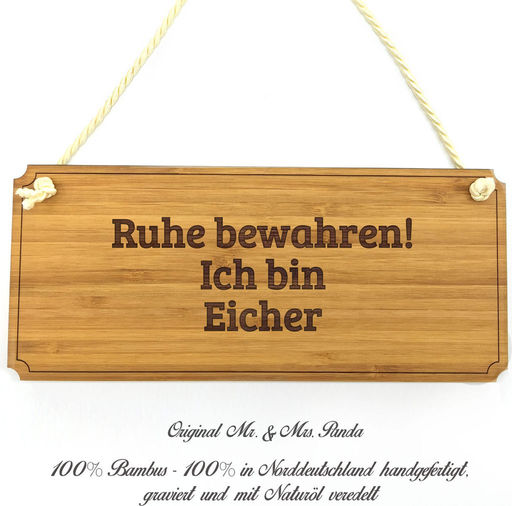 Mr. & Mrs. Panda Schild Eicher - Geschenk, Gratulation, Graviert, Wegweiser, wandtafel, Rente, Shabby, Werbeschild, Türschild, Bachelor, Geschenki...