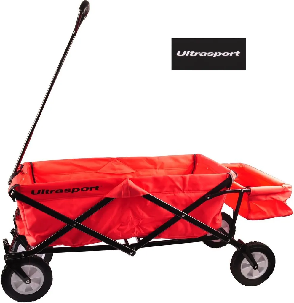 Ultrasport Chariot de Plage Pliable - Chariot à Main Robuste avec Freins
