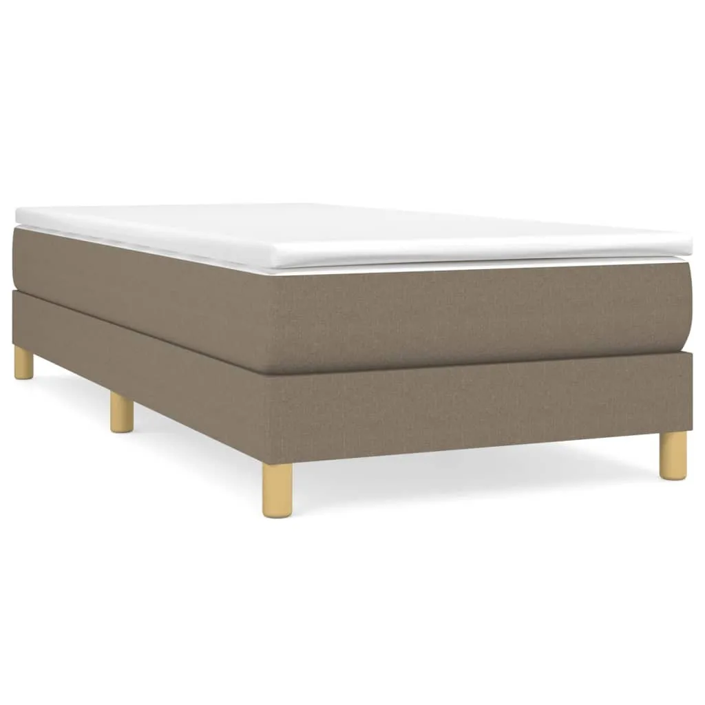 Base de lit boxspring 90x190 cm vidaXL en tissu taupe haute densité