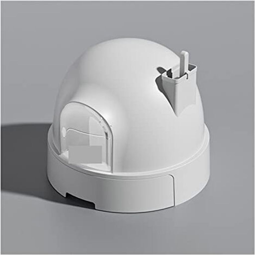 SHEHUALI Automatische Katzentoilette, Training Katzentoilette Geschlossene Übergroße Eckhaus Geschlossenes Tablett Mit Mesh Pet Smart(White)
