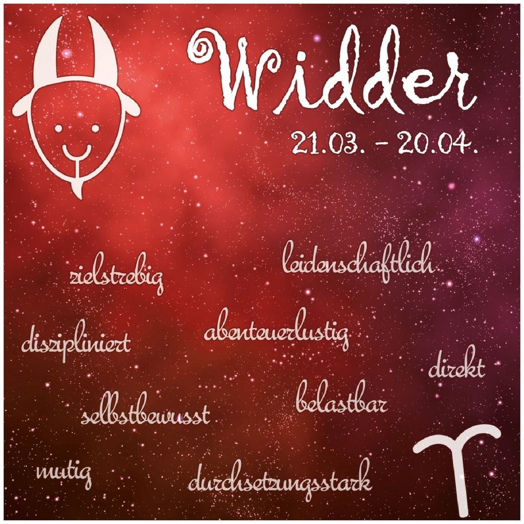 Wallario Premium Glasbild, freischwebende Optik, kräftige Farben, Größe 30 x 30 cm Motiv Sternzeichen Widder