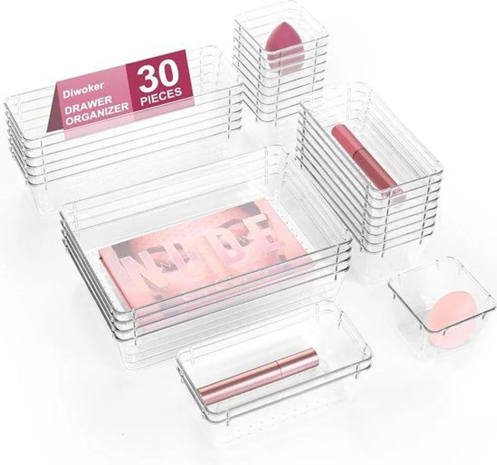 Fini le Désordre avec ce Lot de 30 Rangements Tiroir Transparents