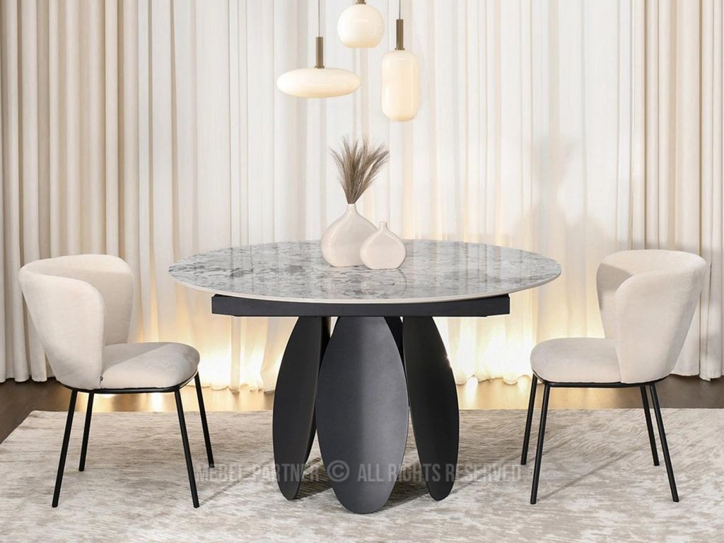 Designer-Esstisch BAWER – grau/schwarz
