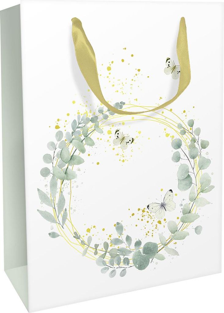 Geschenktasche Blumenkranz 26 x 36 cm