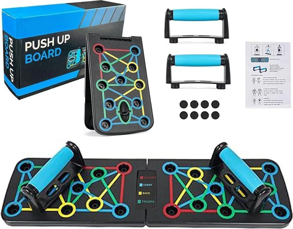 12-in-1 Faltbares Push-Up Board - Workout-System für Zuhause und im Fitnessstudio