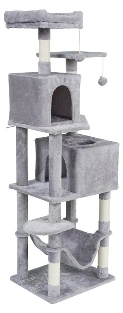 Arbre à chat Rebel RA-1007 gris de 155 cm - Grattoir robuste et design