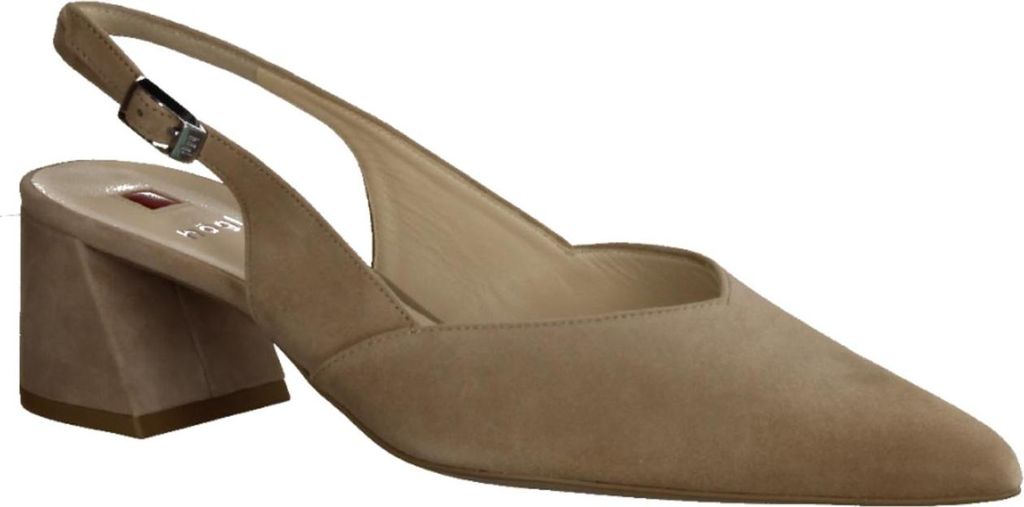 Högl 104612-190 Damenschuhe, Sling, Samtkid Leder,Taupe (Beige) - Damenschuhe Top Trends, Beige, leder (samtkid-leder), absatzhöhe: 40 mm