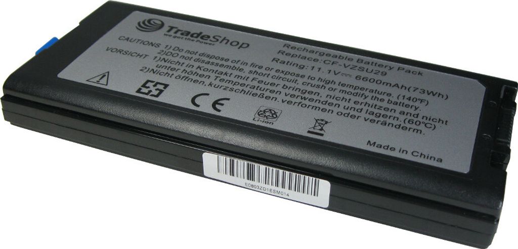 Hochleistungs Li-Ion Qualitäts Akku 10,8V/11,1 / 6600mAh ersetzt Panasonic CF-VZSU29 CF-VZSU29A CF-VZSU29AU CF-VZSU29U CF-VZSU29ASU CF-VZU29A für...