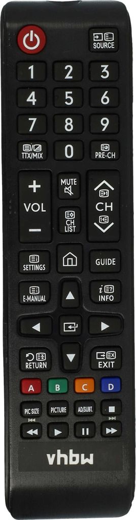 vhbw Fernbedienung kompatibel mit Samsung UE55NU7172U, Produktbild 