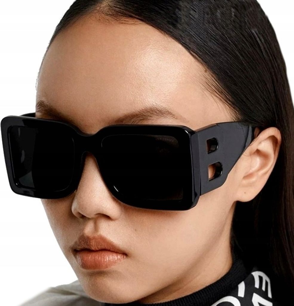 Sonnenbrille - Große Bloggy-Brillen - UV400 Kat.3-Filter - Modeaccessoire - Schutz vor schädlichen Strahlen - Zeitloses Design - Schwarz