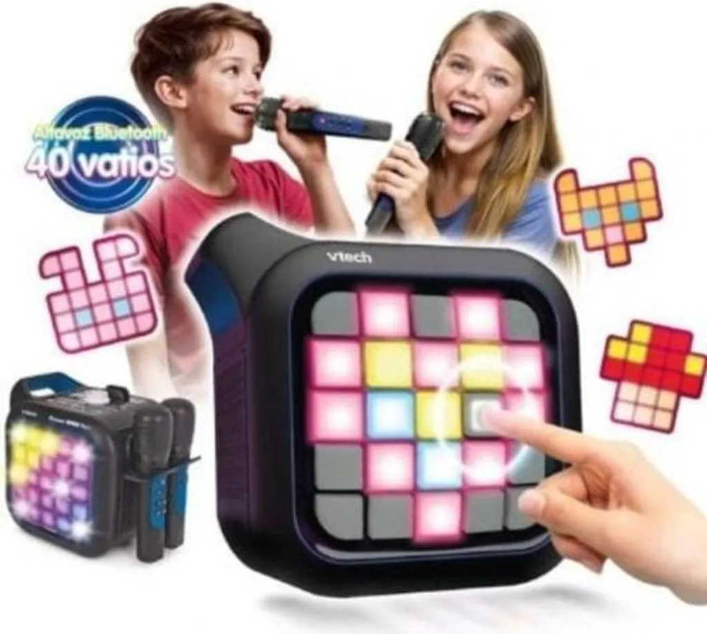 Karaoké VTech Fête de la Lumière avec Effets Disco et Micros Jumeaux