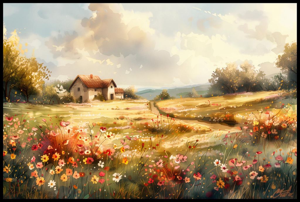 Plakat 91,5x61cm Idylle Haus