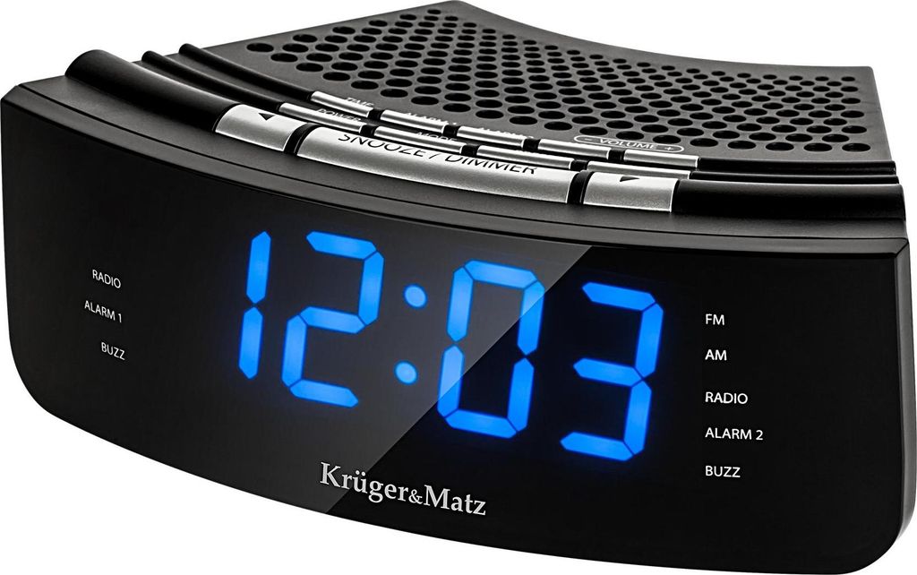 Kruger&Matz Radiowecker KM 813 - Dual-Alarm, AUX, LCD, schwarz
