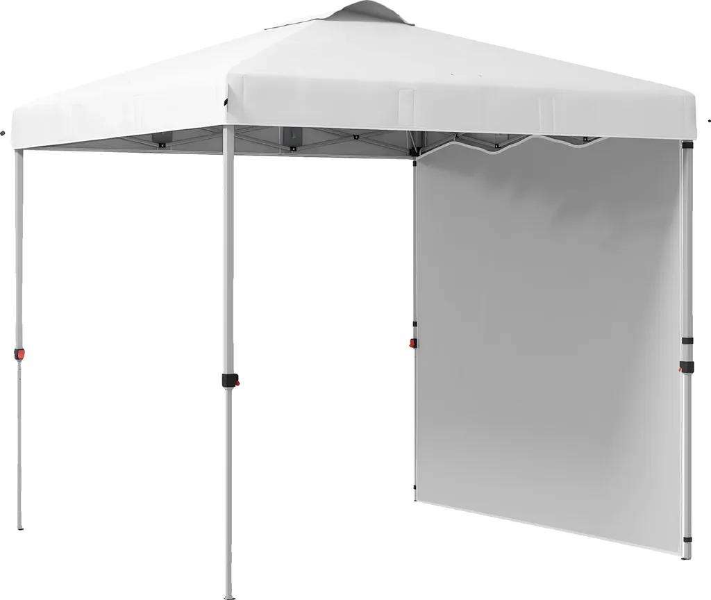 Tente pliable robuste contre le soleil réglable en hauteur blanc