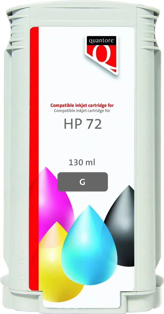 Cartouche jet d'encre grise compatible HP 72 C9374A pour traceur 130ml