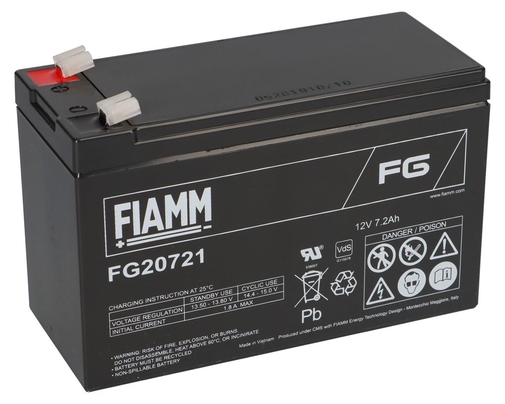Fiamm Batterie au plomb FG20721 Pb 12V / 7,2Ah Faston 4,8 Image du produit 