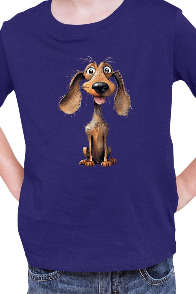 Kinder T-Shirt Funny Dogs Breeds Dachshund Dog Breed 010, 12-13 Jahr - 152 / Dunkelblau