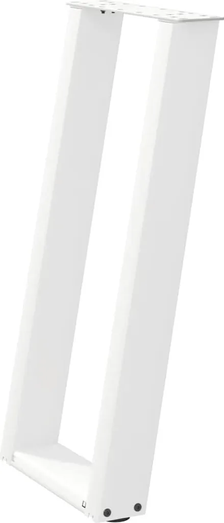 Gambe Tavolo Consolle a U in Acciaio Bianco 2 pz - 38x73 cm Offerta - 4
