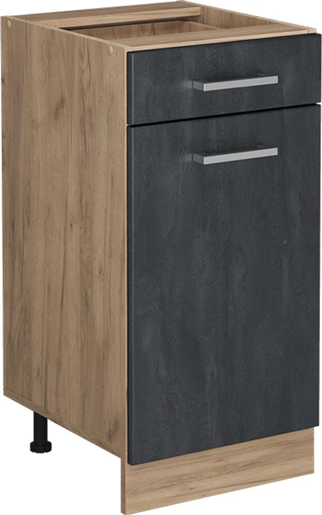 Küchenunterschrank Vicco R-Line Schwarz Beton 40 cm ohne Produktbild 